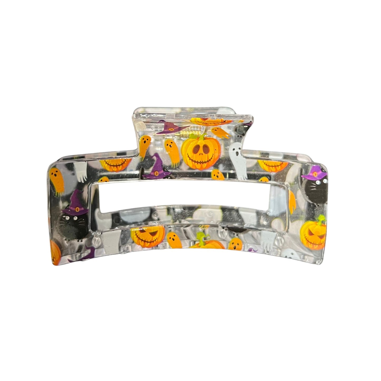 Printed Halloween Square Hair Claw Clip