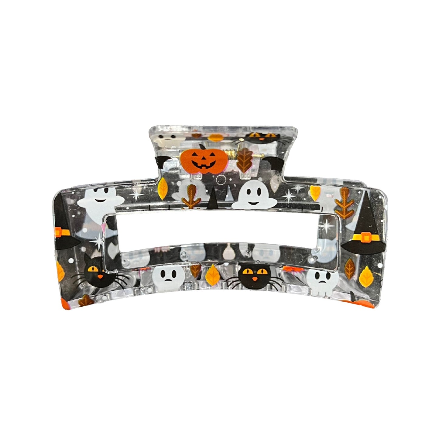 Printed Halloween Square Hair Claw Clip