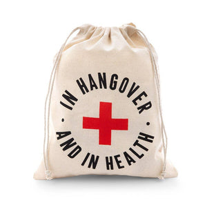 Hangover And In Health - Cotton Drawstring Bag