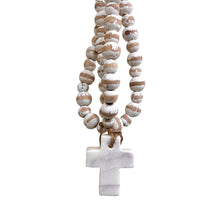 Load image into Gallery viewer, Mango Beads with White Marble Cross