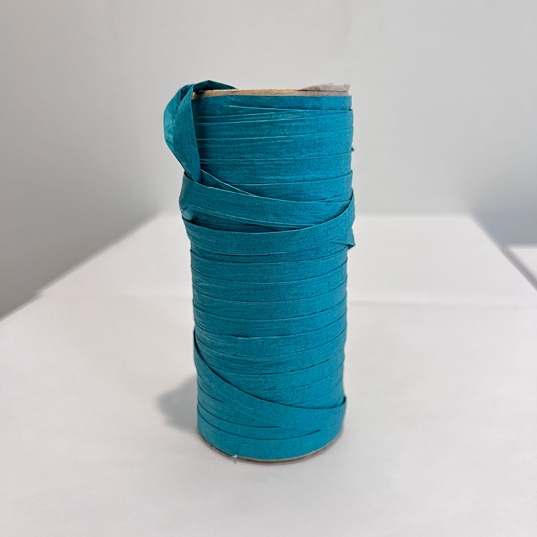 USED Teal Raffia Ribbon