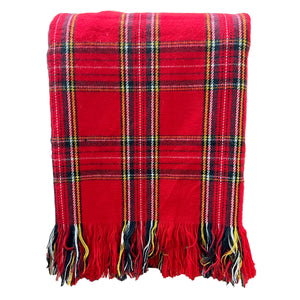 Large Plaid Scarf - Red/Green