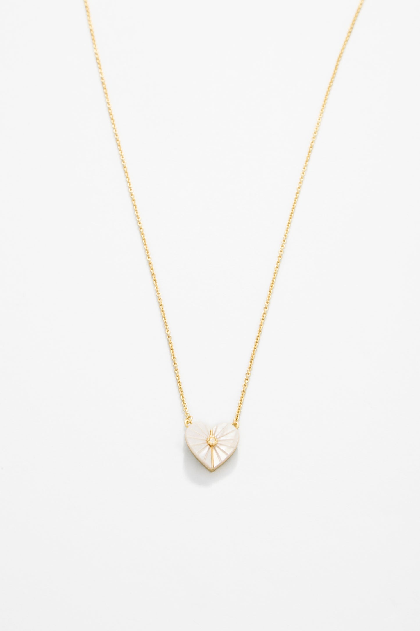 Sea La Vie Necklace Radiant/Mother-of-Pearl Heart - Gold