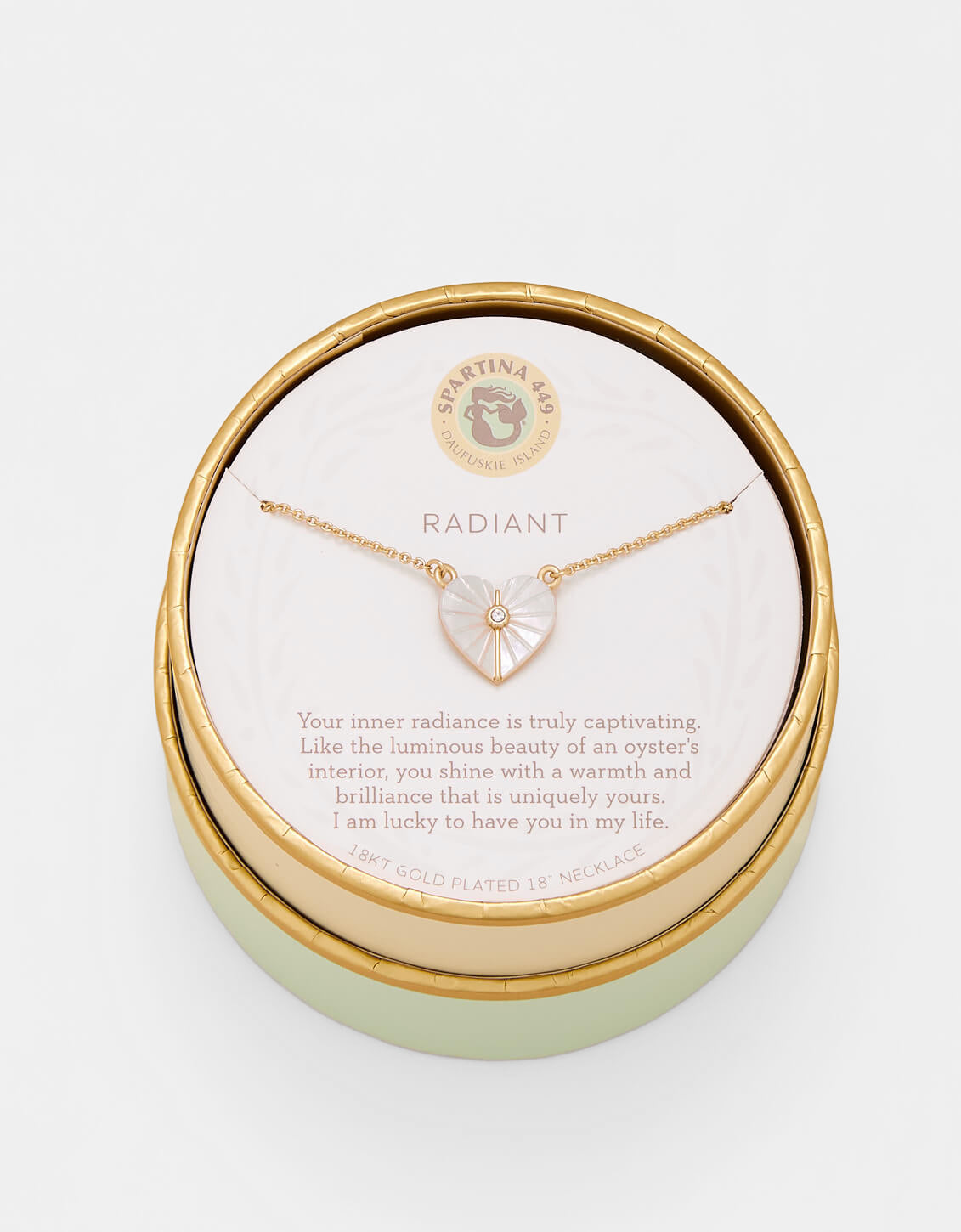 Sea La Vie Necklace Radiant/Mother-of-Pearl Heart - Gold