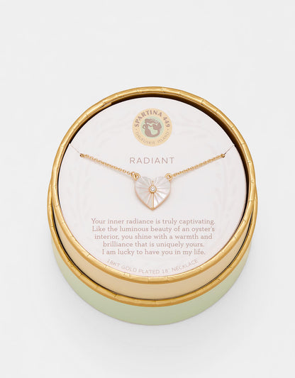 Sea La Vie Necklace Radiant/Mother-of-Pearl Heart - Gold