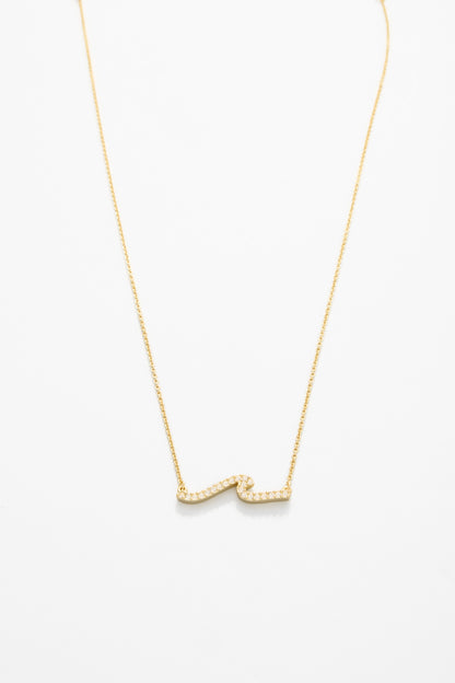 Sea La Vie Necklace Hope Floats/Wave - Gold