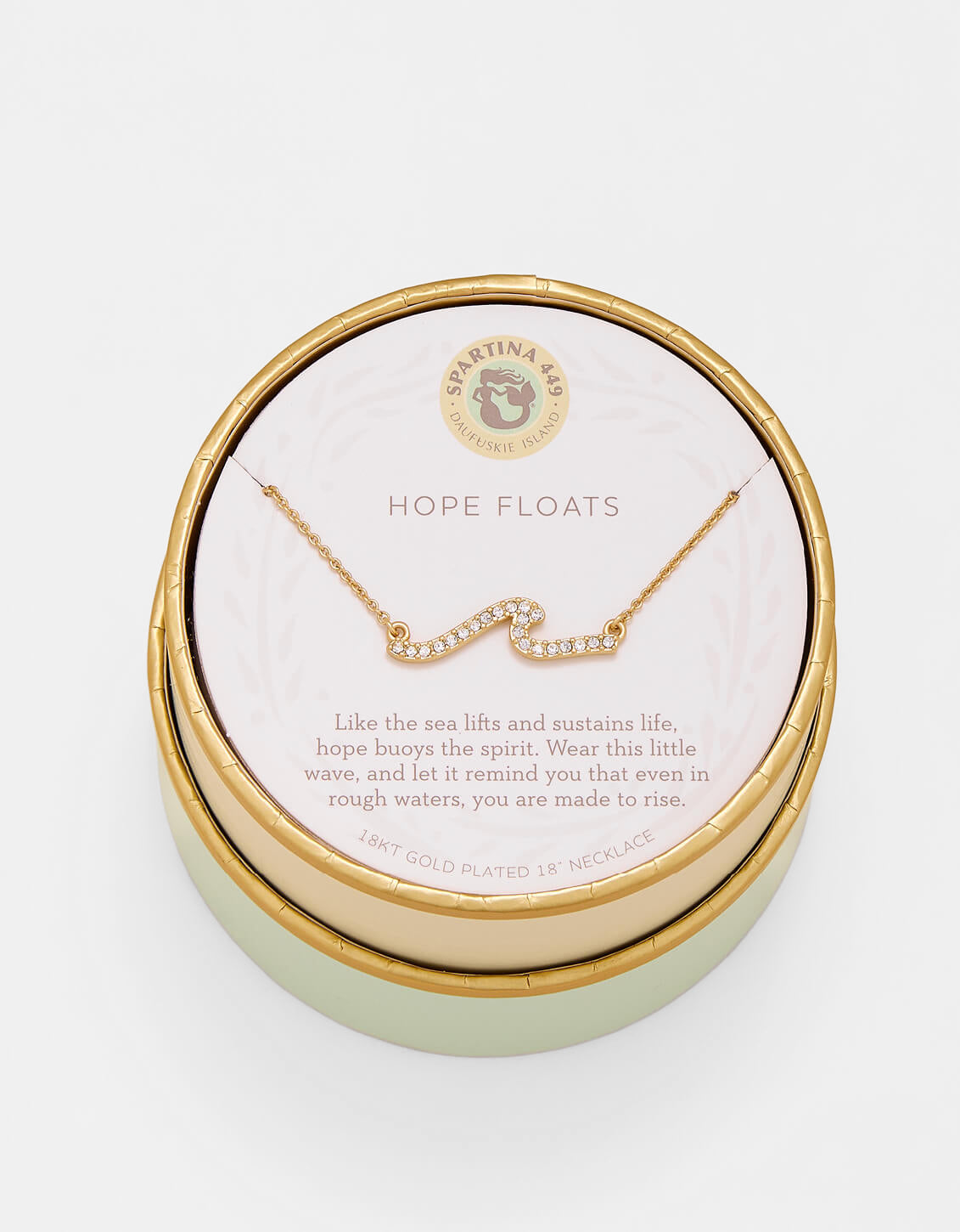 Sea La Vie Necklace Hope Floats/Wave - Gold