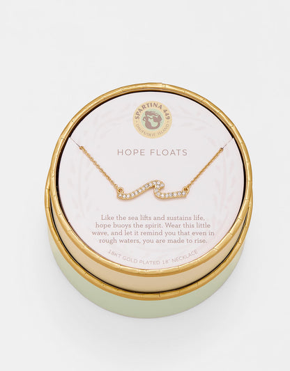 Sea La Vie Necklace Hope Floats/Wave - Gold