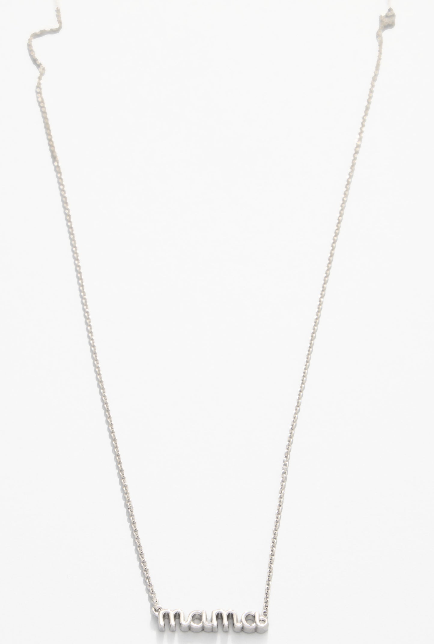 Sea La Vie Necklace Thanks Mama/Script - Silver