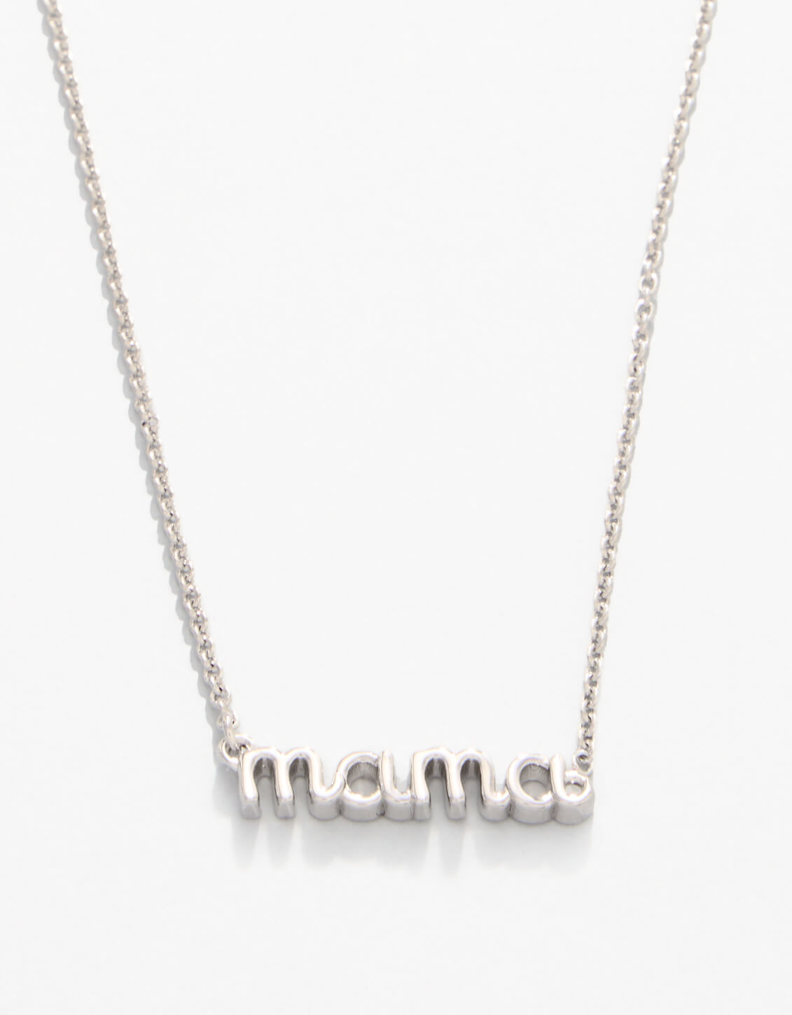 Sea La Vie Necklace Thanks Mama/Script - Silver