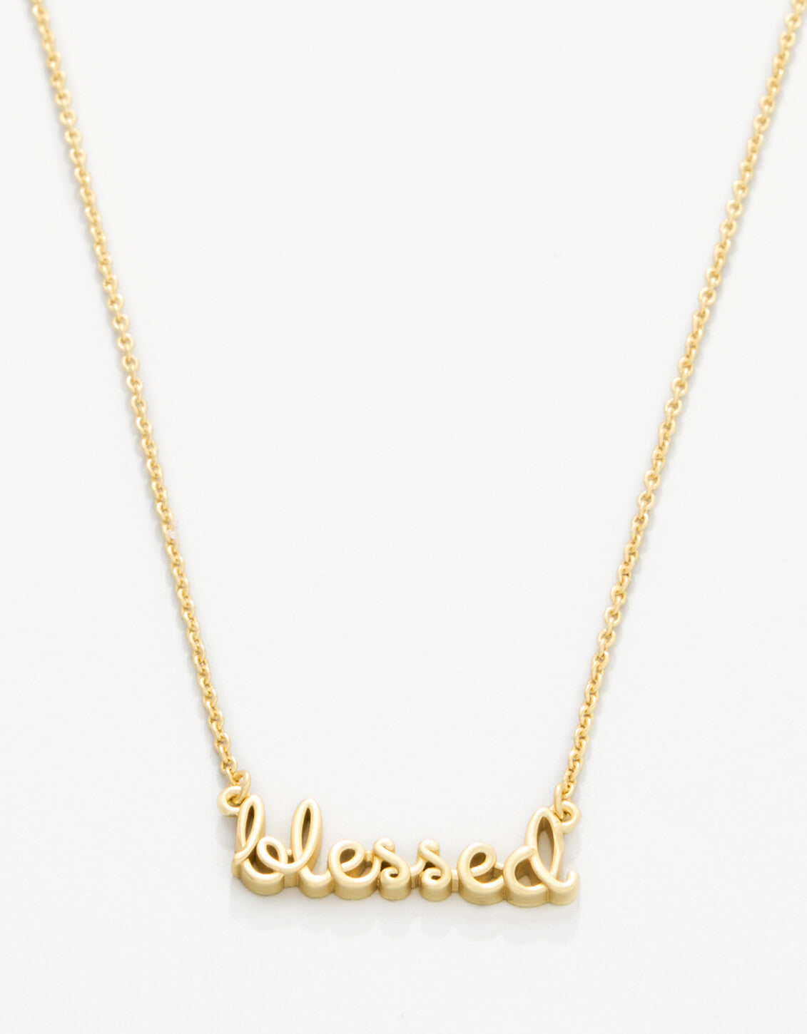 Sea La Vie Necklace Blessed/Script - Gold