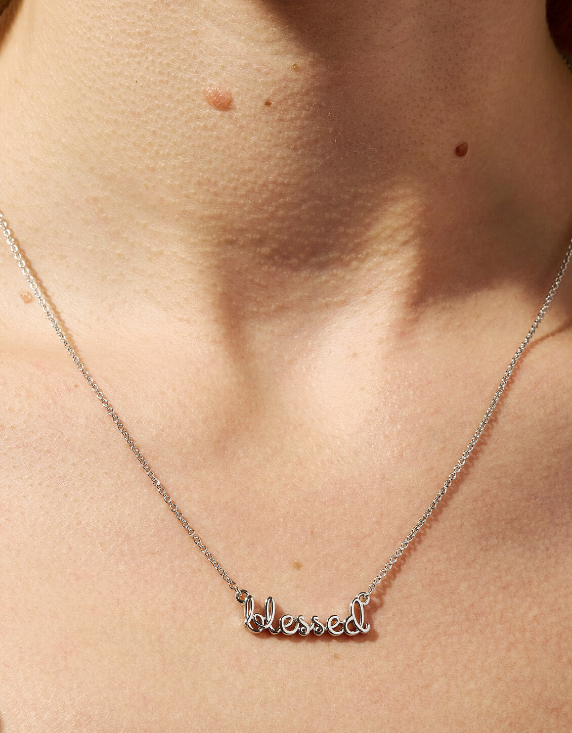 Sea La Vie Necklace Blessed/Script - Gold