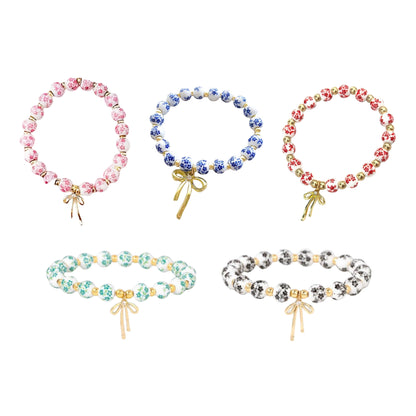 Jen Floral Bow Beaded Bracelets