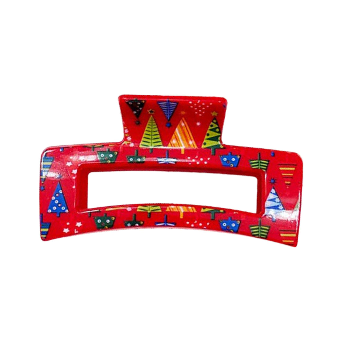 Christmas Rectangle Hair Claw Clip