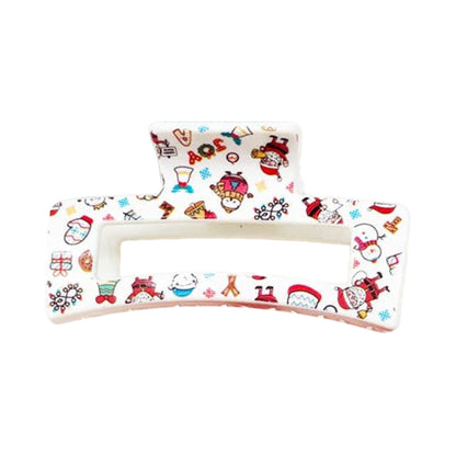 Christmas Rectangle Hair Claw Clip