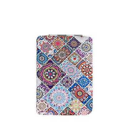 Patterned Double-Sided Cosmetic Mirror