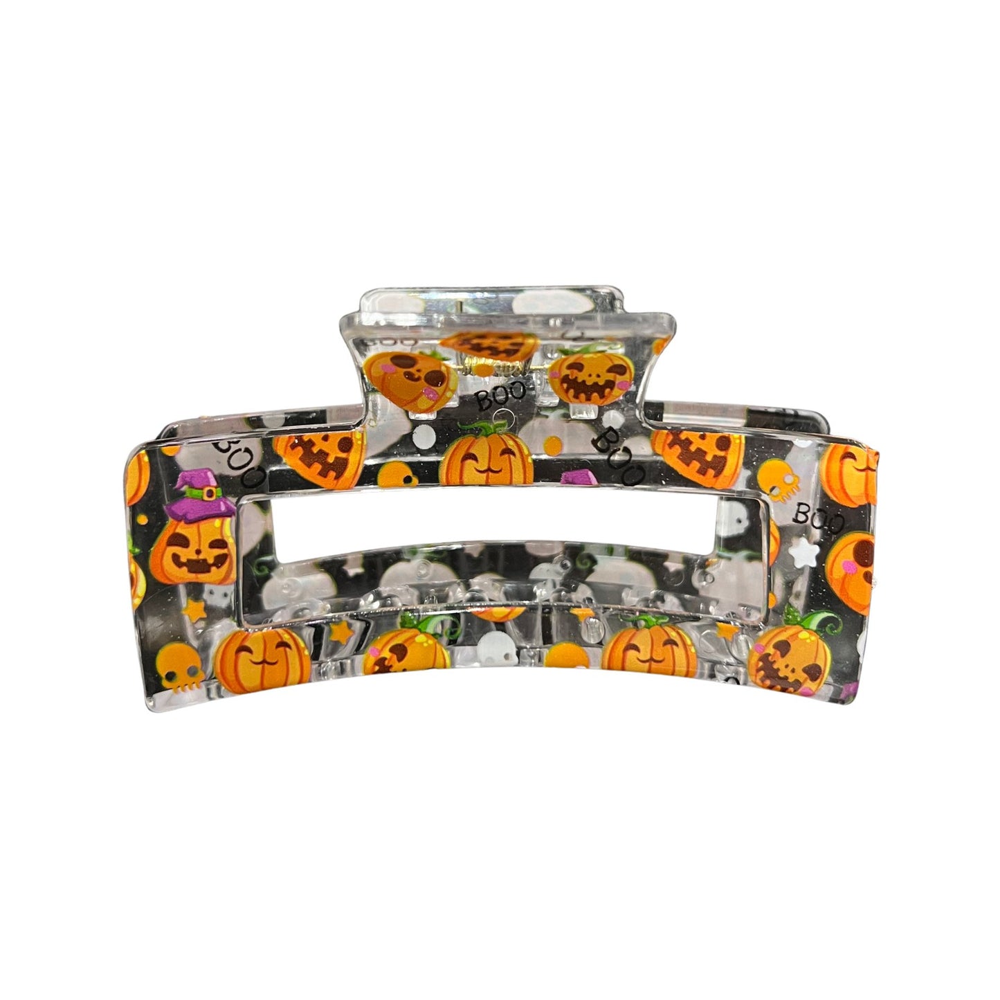 Printed Halloween Square Hair Claw Clip