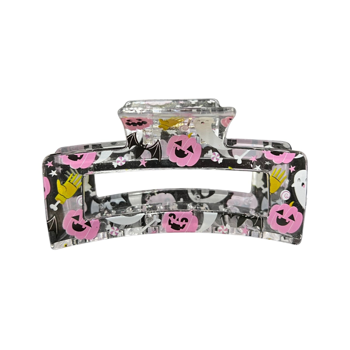 Printed Halloween Square Hair Claw Clip