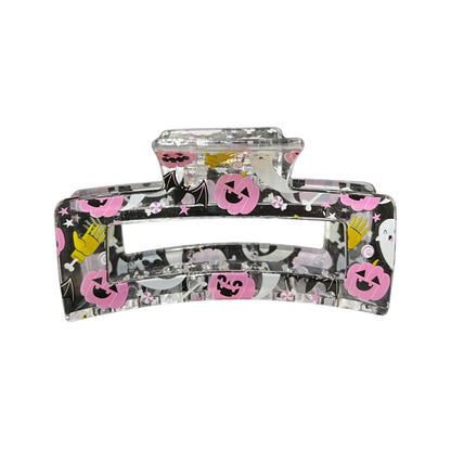 Printed Halloween Square Hair Claw Clip