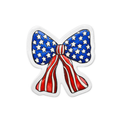 Patriotic Coquette Bow Vinyl Sticker