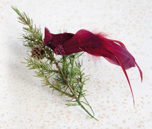 Load image into Gallery viewer, Glitter Cardinal Clip-On Tree Decoration