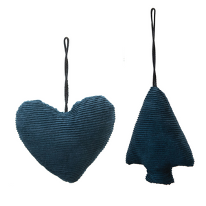 Cotton Corduroy Ornament - Blue