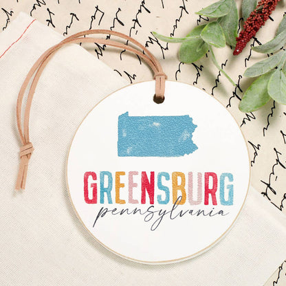 State & Town Ornament - Greensburg Pennsylvania