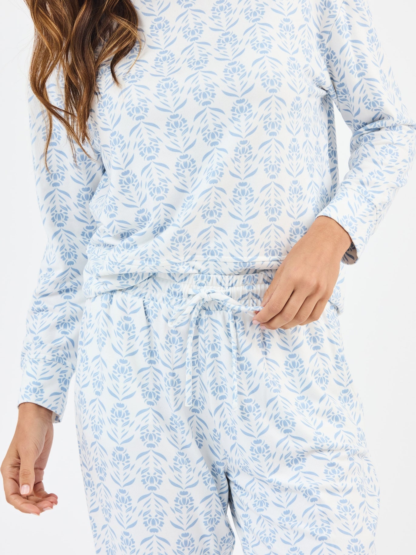 Sophie Palm Damask Jogger Set