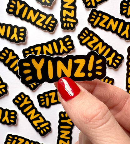 Yinz Mini Sticker - Black