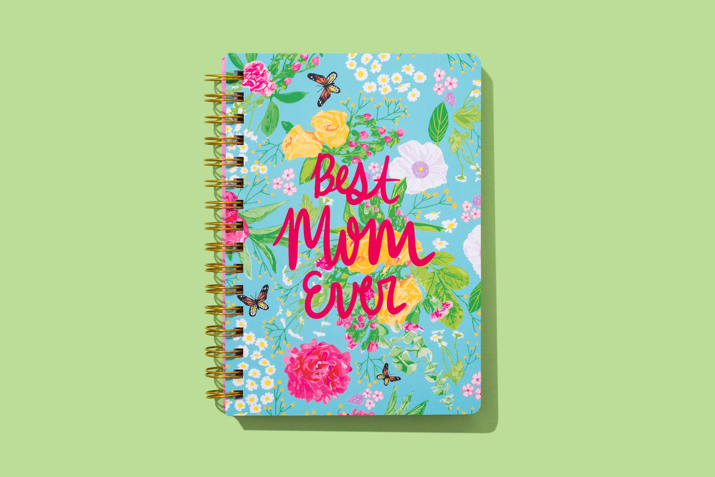 Pink with Wildflowers Hardcover Notebook