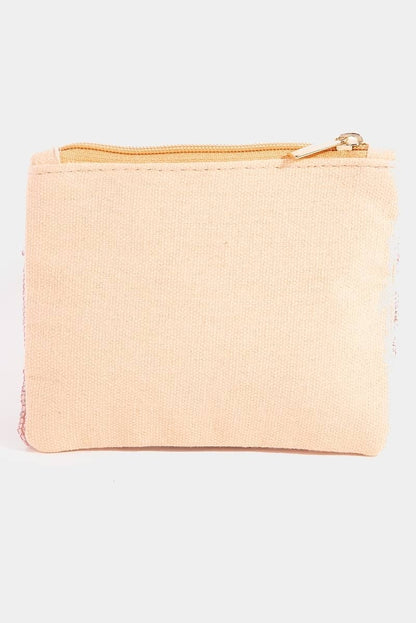 Mom Pearl & Seed Beaded Coin Purse