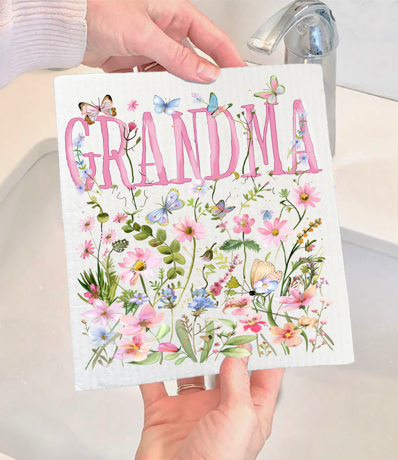 Wild Flowers Swedish Dishcloth - Grandma
