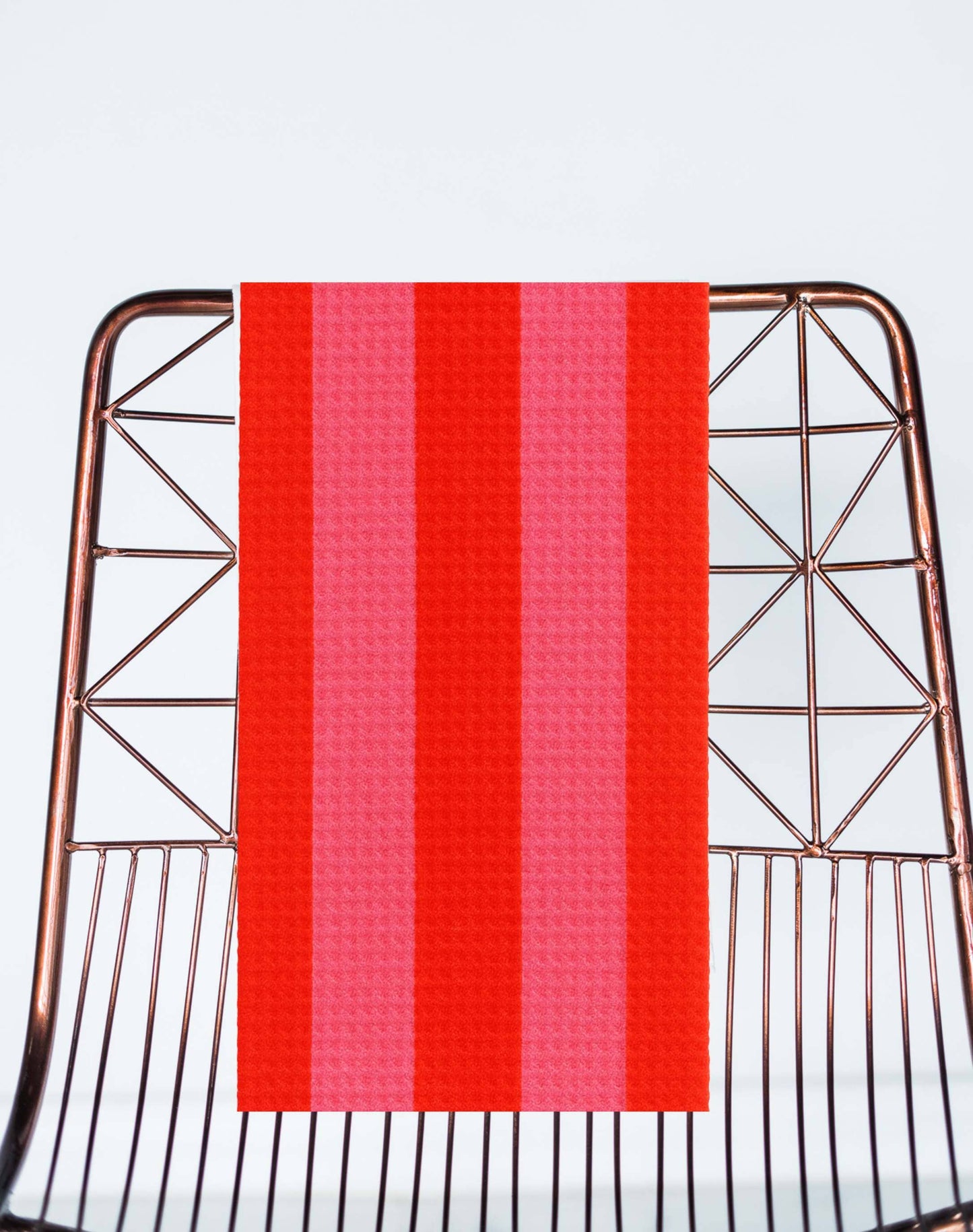 Pink & Red Stripe Microfiber Kitchen Towel