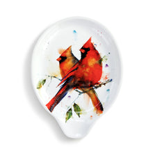 Load image into Gallery viewer, Cardinal Pair Oval Spoon Rest