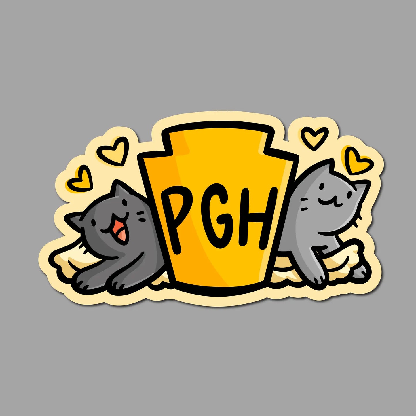 Pittsburgh Keystone Cats Vinyl Sticker