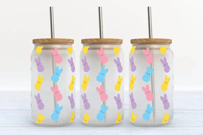 Libbey Glass Tumbler - Marshmallow Easter Bunnies