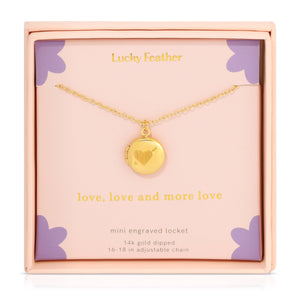 Mini Engraved Locket - Heart