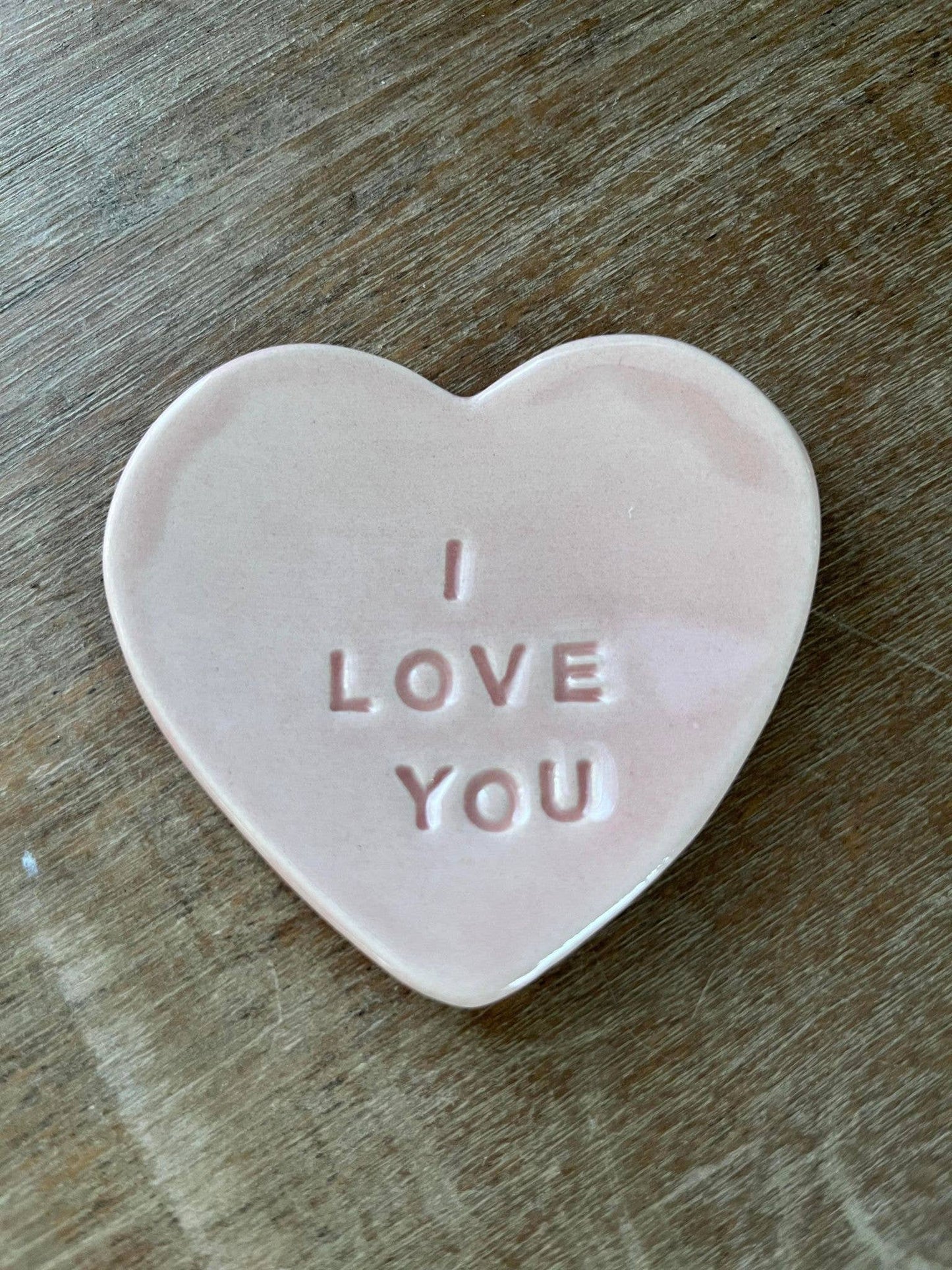 Ceramic Heart Ring Dish - I Love You