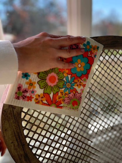 Retro Florals Swedish Cloth