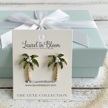 Palms & Pearls Tropical Luxe Earrings