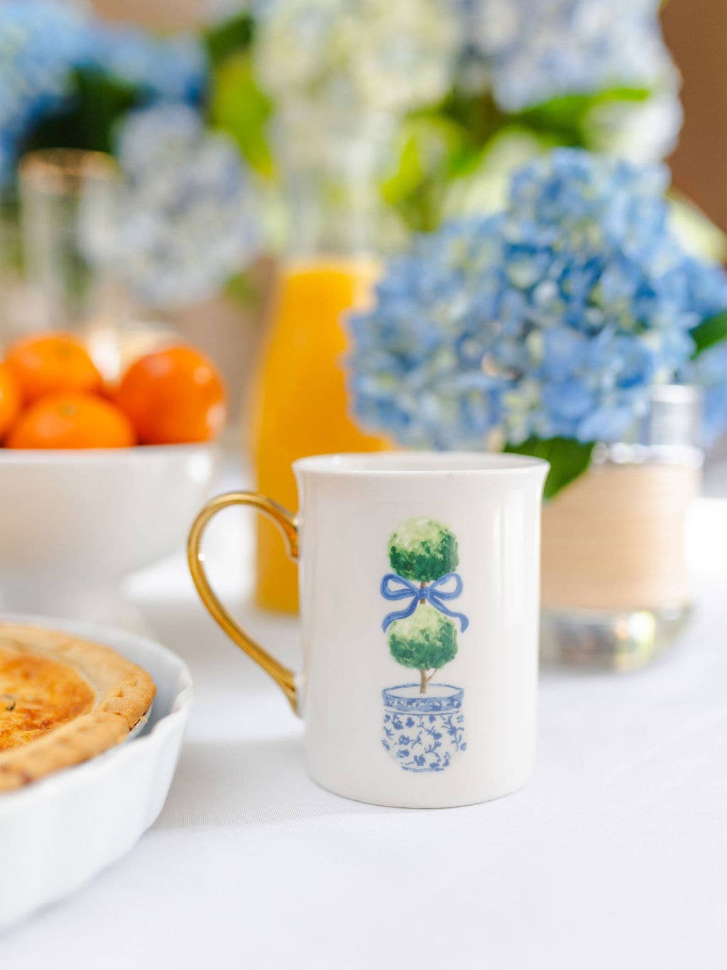Topiary Gold Handle Mug