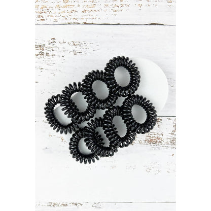 Black Spiral Hair Tie Set
