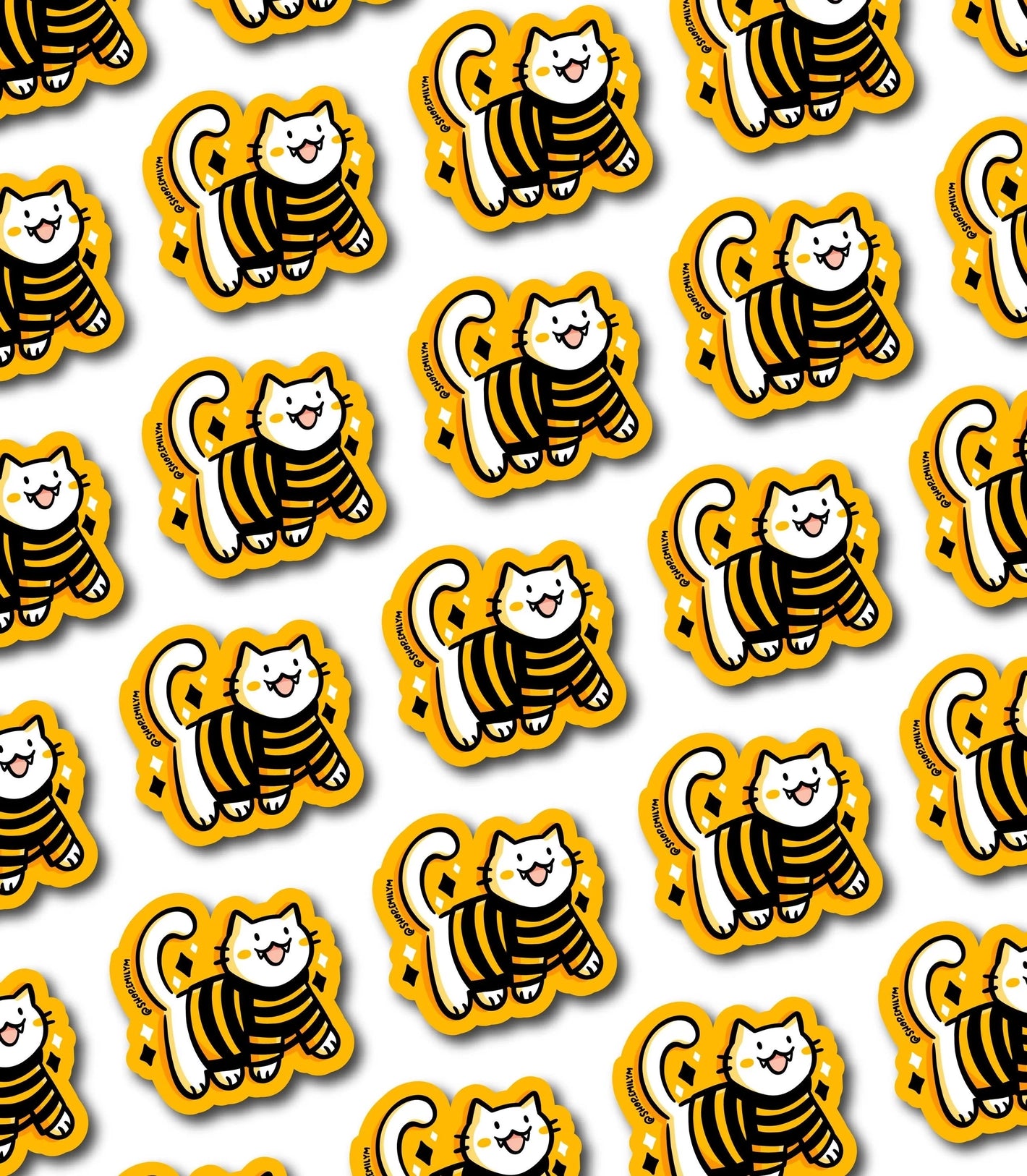 Pittsburgh Yinzer Kitty Vinyl Sticker