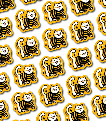 Pittsburgh Yinzer Kitty Vinyl Sticker
