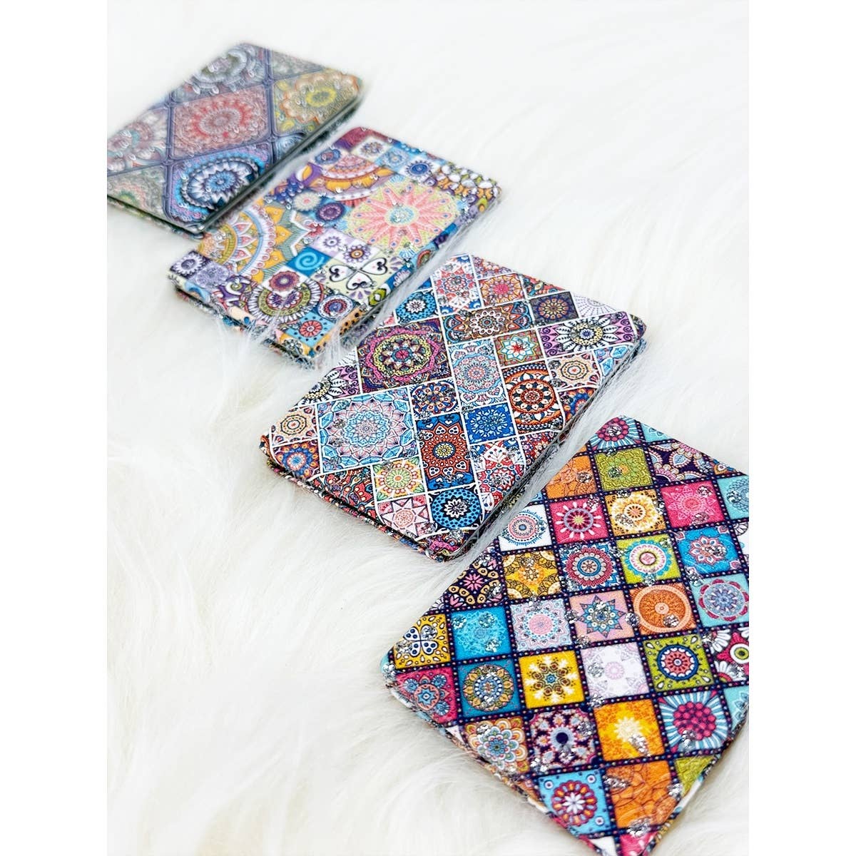 Patterned Double-Sided Cosmetic Mirror