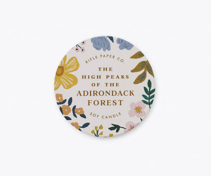 The High Peaks of the Adirondacks Forest Tin Candle