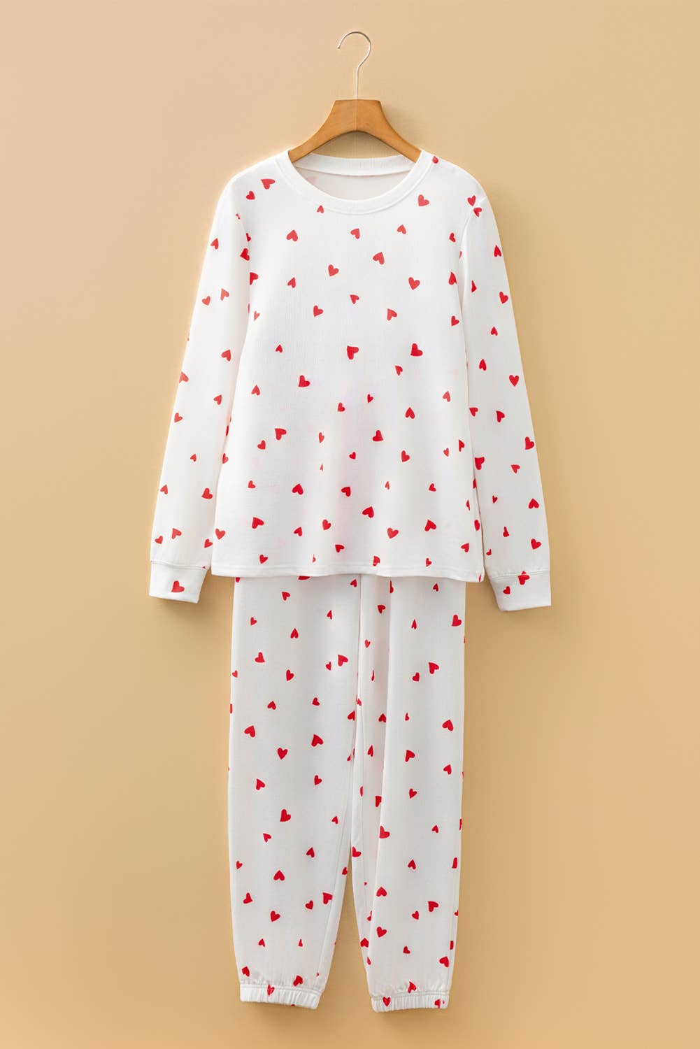 Heart Pattern Drawstring Lounge Set
