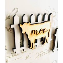 Load image into Gallery viewer, Handmade Wooden Magnet - Cow