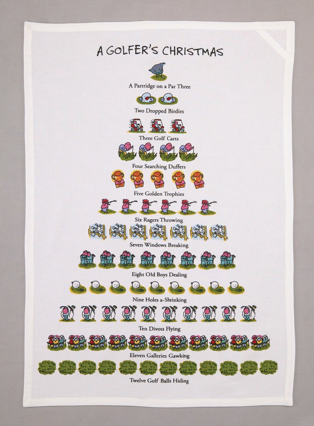 A Golfer's Christmas Kitchen Towel