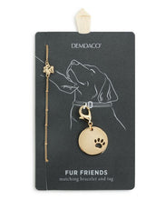 Load image into Gallery viewer, Collar Charm/Bracelet Set - Gold Paw